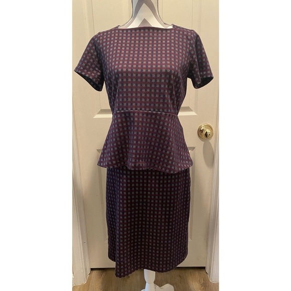 Ann Taylor Womens 2 Piece Set Blouse Pencil Skirt Small Petite MP Top 6 Skirt - Picture 1 of 10